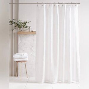 NWOT Quince European White Linen Shower Curtain